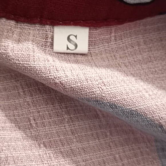 BURGUNDY FLORAL TUNIC DRESS SZ.S EUC - Picture 5 of 7